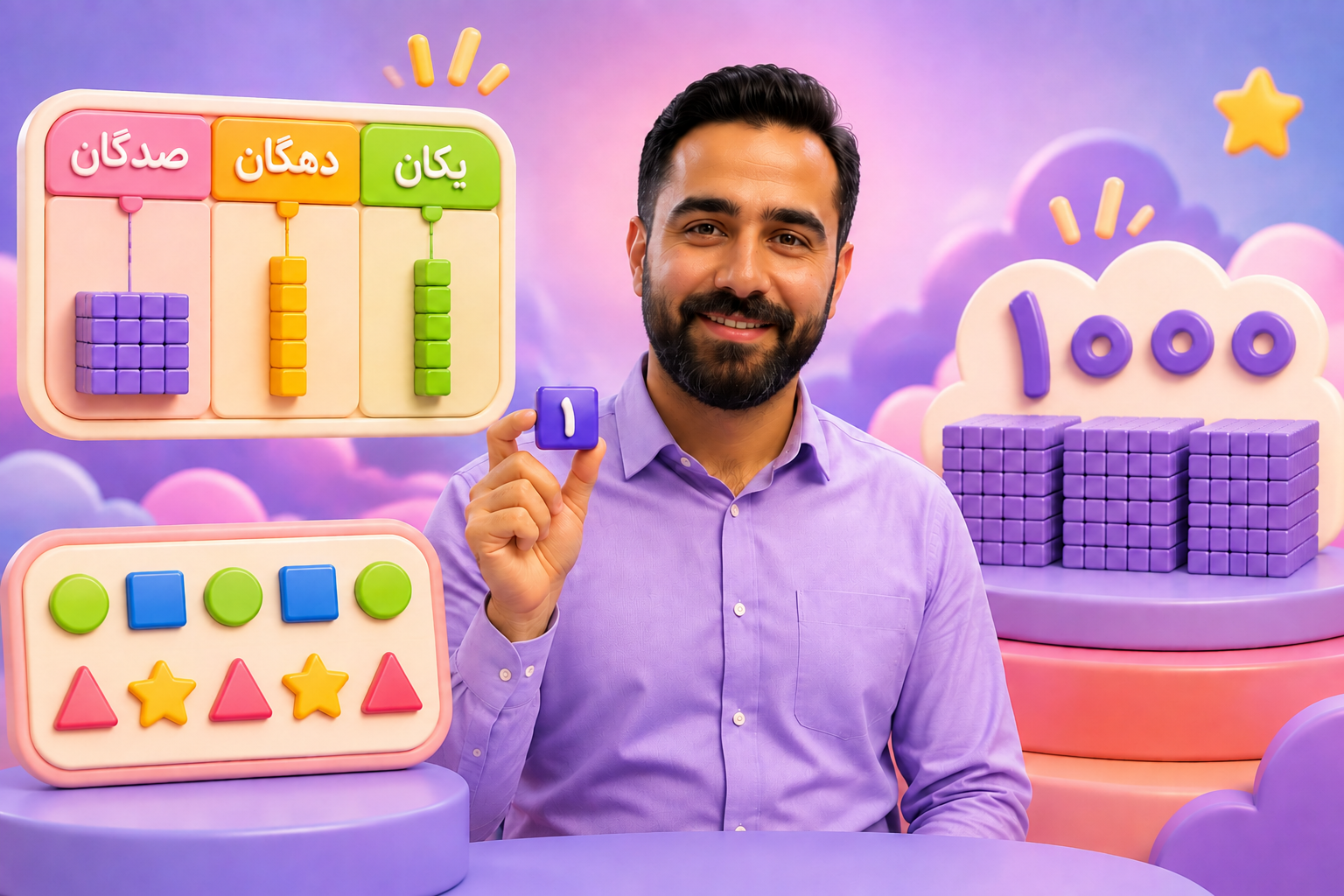 الگوسازی و معرفی عدد هزار و ارزش مکانی