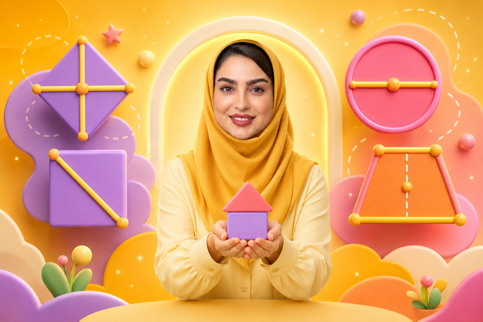 مساحت لوزی، ذوزنقه و محیط دایره
