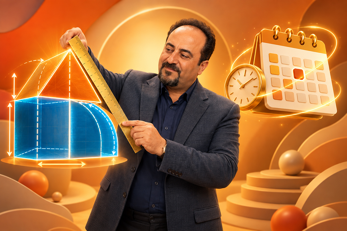 مسائل تقویم، محیط و مساحت + حل تست