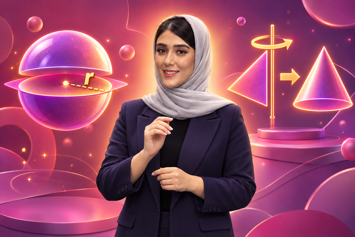 از هرم و مخروط تا کره و حجمهای دورانی