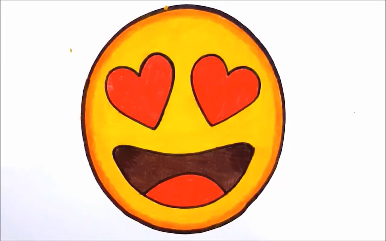 شکلک چشم قلبی